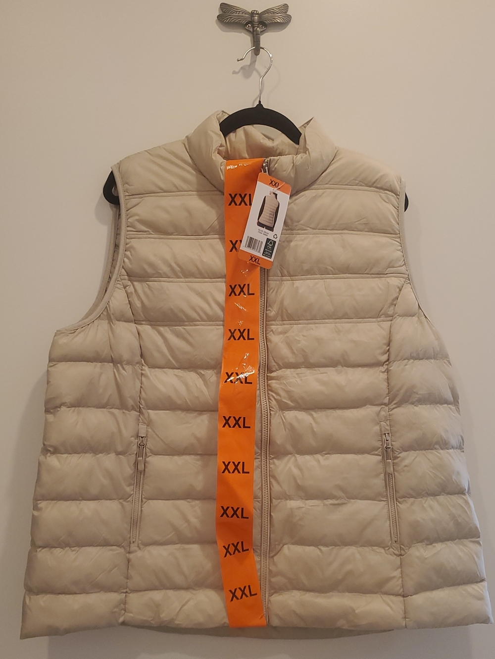 32 Degrees Quilted Puffer Vest in Light Cream